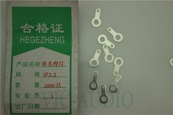 Internal Diameter 3.2MM Single Head Welding Brass Wire Silver Plated Metal Booths Pills Ring Terminal  thickness 0.5mm